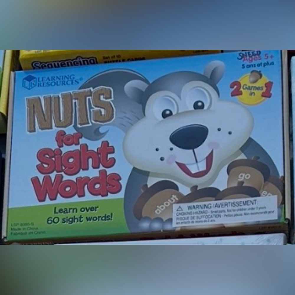Learning Resources Nuts for Sight Words Kids Game